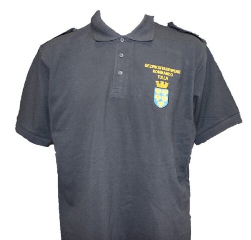 Polo-Shirt mit Schulterspange blau