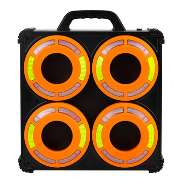 LED-360° Signalleuchten-Set für Verkehrsleitkegel im Koffer